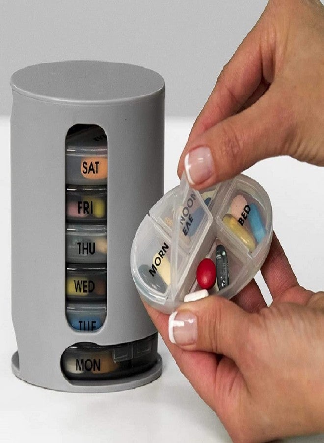 Naivete Pill Pro 7 Day Weekly Tablet Medicine Storage Box With 4 Compartments/Pill Dispenser - Image 4